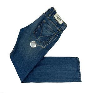 TAVERNITI Tracy stone washed blue low-rise straight leg jeans sz. 30